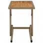 Preview: Gartentisch Beige Massivholz Akazie und Poly Rattan