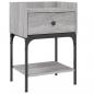 Preview: Nachttisch Grau Sonoma-Eiche 40,5x31x60 cm Holzwerkstoff