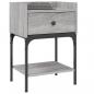 Preview: Nachttisch Grau Sonoma-Eiche 40,5x31x60 cm Holzwerkstoff