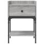 Preview: Nachttisch Grau Sonoma-Eiche 40,5x31x60 cm Holzwerkstoff