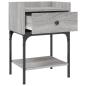 Preview: Nachttisch Grau Sonoma-Eiche 40,5x31x60 cm Holzwerkstoff