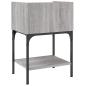 Preview: Nachttisch Grau Sonoma-Eiche 40,5x31x60 cm Holzwerkstoff