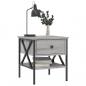 Preview: Nachttisch Grau Sonoma-Eiche 40x42x45 cm Holzwerkstoff