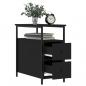 Preview: Nachttisch Schwarz 30x60x60 cm Holzwerkstoff