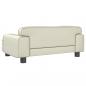 Preview: Hundebett Creme 70x45x30 cm Kunstleder