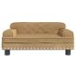 Preview: Hundebett Braun 70x45x30 cm Samt