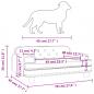 Preview: Hundebett Braun 70x45x30 cm Samt