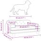Preview: Hundebett Creme 70x45x30 cm Samt