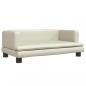 Preview: Hundebett Creme 80x45x30 cm Kunstleder