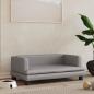 Preview: ARDEBO.de - Hundebett Grau 80x45x30 cm Kunstleder