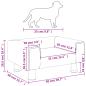 Preview: Hundebett Creme 50x40x26,5 cm Samt