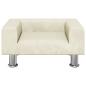 Preview: Hundebett Creme 50x40x26,5 cm Samt