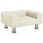Preview: Hundebett Creme 50x40x26,5 cm Samt