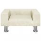 Preview: Hundebett Creme 50x40x26,5 cm Samt