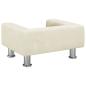 Preview: Hundebett Creme 50x40x26,5 cm Samt