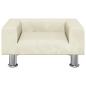 Preview: Hundebett Creme 50x40x26,5 cm Samt