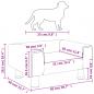 Preview: Hundebett Creme 50x40x26,5 cm Samt