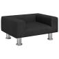 Preview: Hundebett Schwarz 50x40x26,5 cm Samt