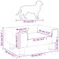 Preview: Hundebett Schwarz 50x40x26,5 cm Samt
