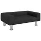 Preview: Hundebett Schwarz 70x45x26,5 cm Samt