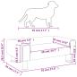 Preview: Hundebett Schwarz 70x45x26,5 cm Samt