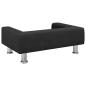 Preview: Hundebett Schwarz 70x45x26,5 cm Samt