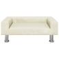 Preview: Hundebett Creme 70x45x26,5 cm Samt