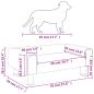 Preview: Hundebett Creme 70x45x26,5 cm Samt