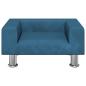 Preview: Hundebett Blau 50x40x26,5 cm Samt