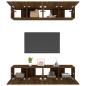 Preview: TV-Schränke 4 Stk. Braun Eichen-Optik 80x30x30 cm Holzwerkstoff