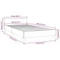 Preview: Bettgestell mit Kopfteil Creme 90x190 cm Stoff