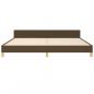 Preview: Bettgestell mit Kopfteil Dunkelbraun 200x200 cm Stoff