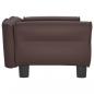 Preview: Hundebett Braun 70x45x30 cm Kunstleder