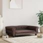 Preview: ARDEBO.de - Hundebett Braun 95x55x30 cm Kunstleder