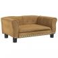Preview: Hundebett Braun 70x45x30 cm Samt