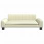 Preview: Hundebett Creme 90x53x30 cm Kunstleder