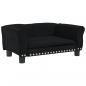 Preview: Hundebett Schwarz 70x45x30 cm Samt