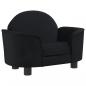 Preview: Hundebett Schwarz 66x40x45 cm Samt