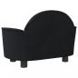 Preview: Hundebett Schwarz 66x40x45 cm Samt