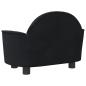 Preview: Hundebett Schwarz 66x40x45 cm Samt