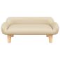 Preview: Hundebett Creme 70x40x24 cm Stoff