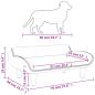 Preview: Hundebett Creme 70x40x24 cm Stoff