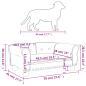 Preview: Hundebett Schwarz 70x45x30 cm Kunstleder