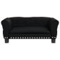 Preview: Hundebett Schwarz 70x45x30 cm Kunstleder
