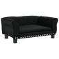 Preview: Hundebett Schwarz 70x45x30 cm Kunstleder