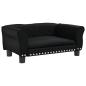 Preview: Hundebett Schwarz 70x45x30 cm Kunstleder