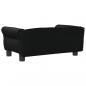 Preview: Hundebett Schwarz 70x45x30 cm Kunstleder