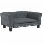 Preview: Hundebett Dunkelgrau 70x45x30 cm Samt