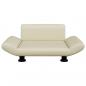 Preview: Hundebett Creme 70x45x28 cm Kunstleder