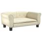 Preview: Hundebett Creme 70x45x30 cm Kunstleder